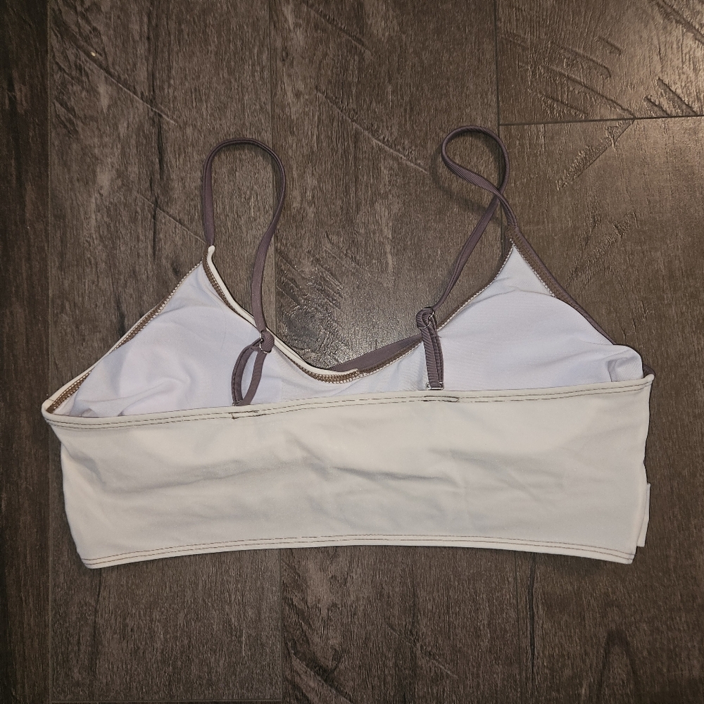 Colorblock High Waisted Cream & Purple Bikini - Size XL - NWT - Picture 5 of 12